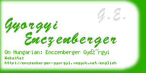 gyorgyi enczenberger business card